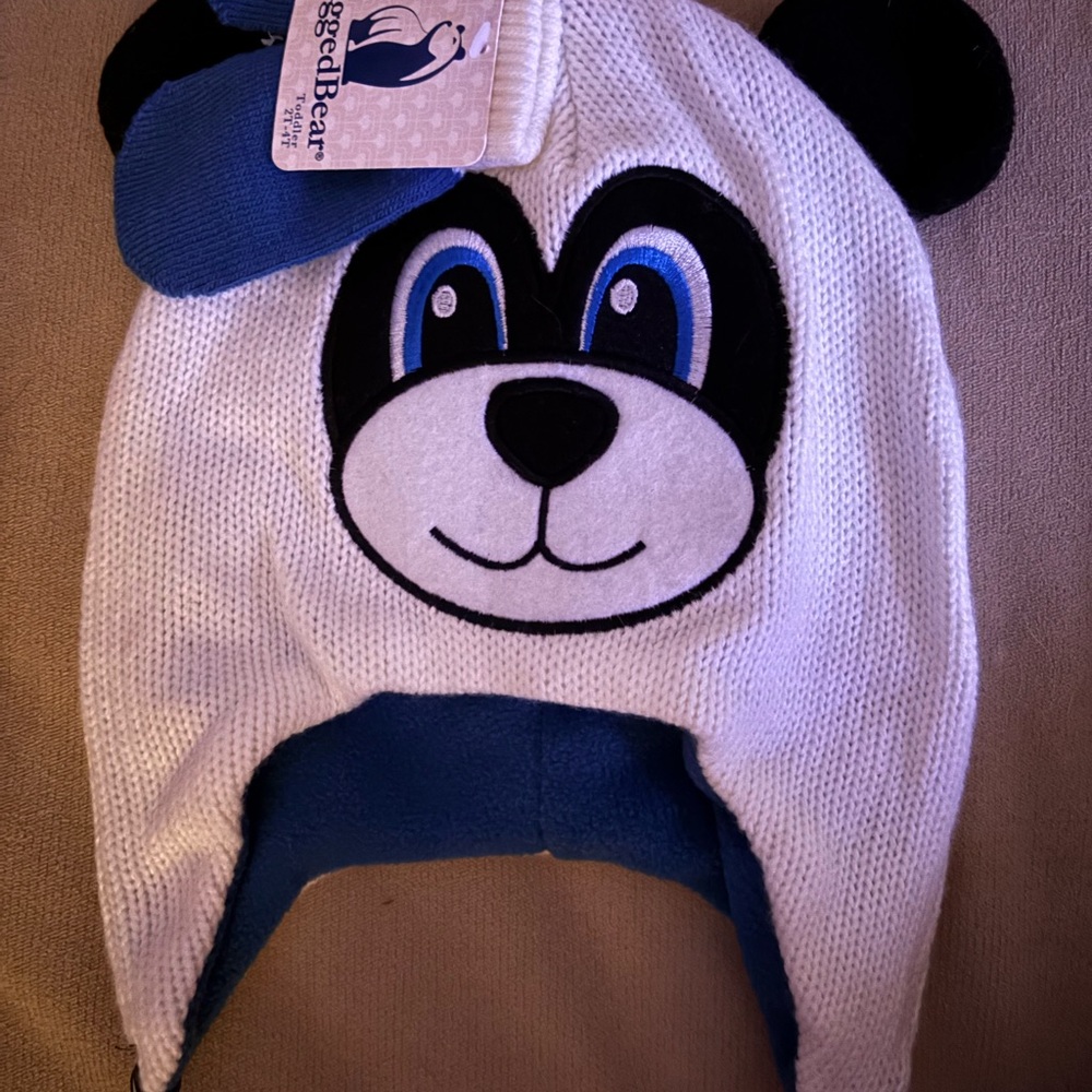 NWT Toddler Rugged Bear Panda Hat Size 2T-4T